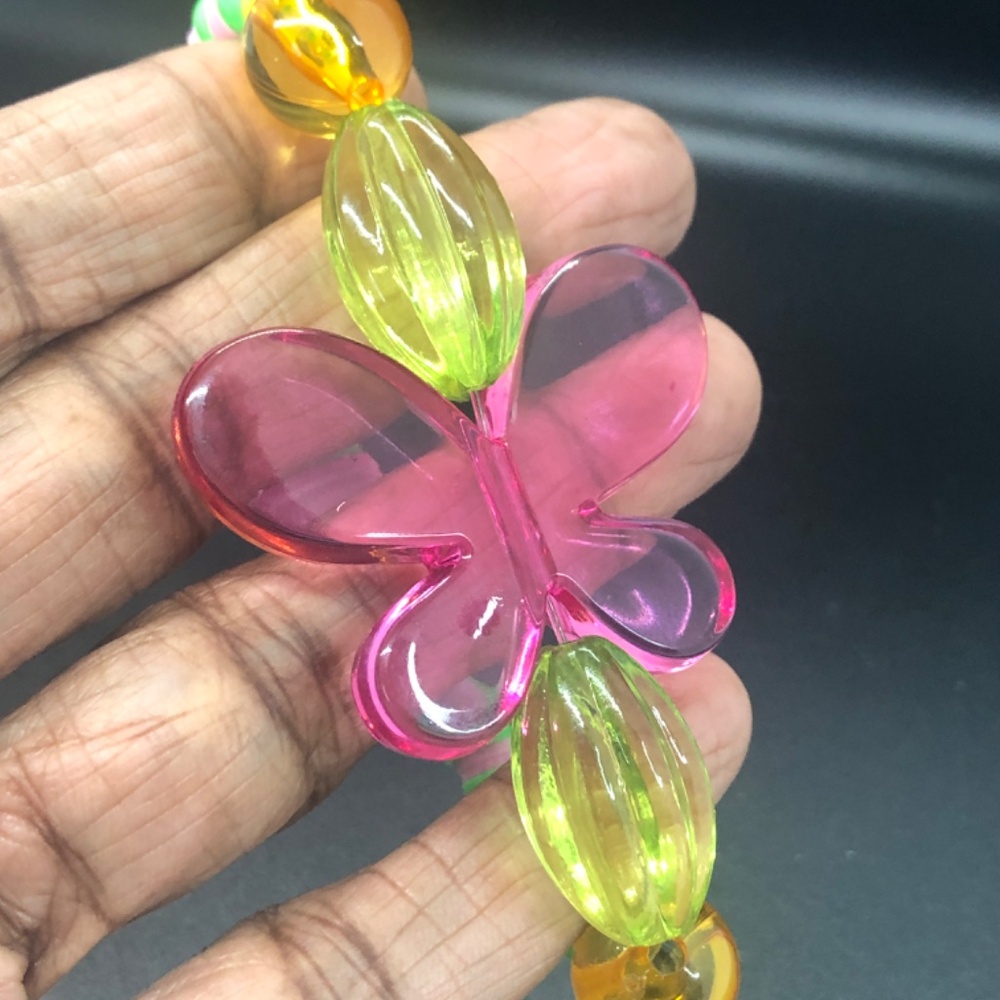Butterfly Elastic Clay Beads Stretch Bracelet - Picture 6 of 14